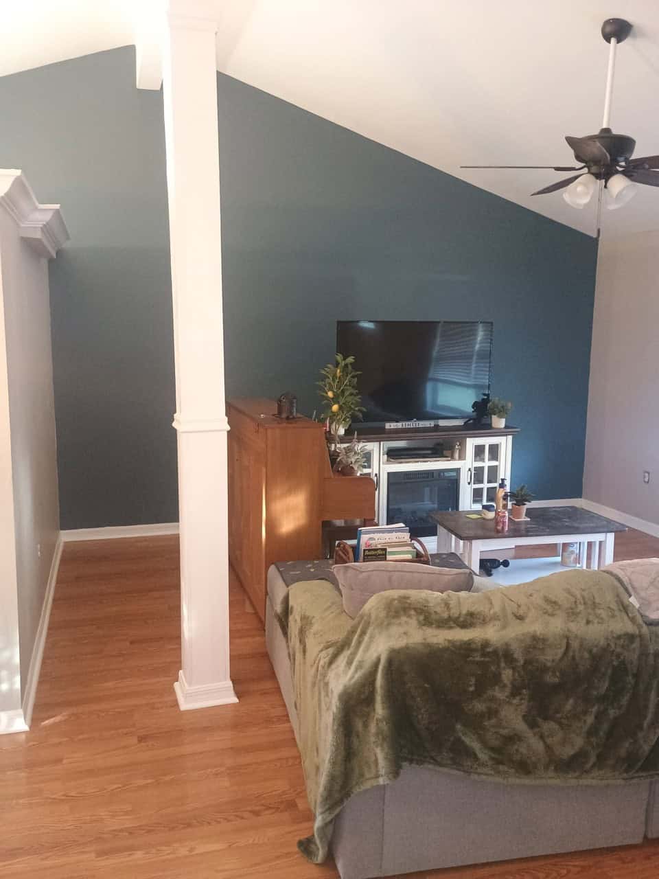 Blue accent wall