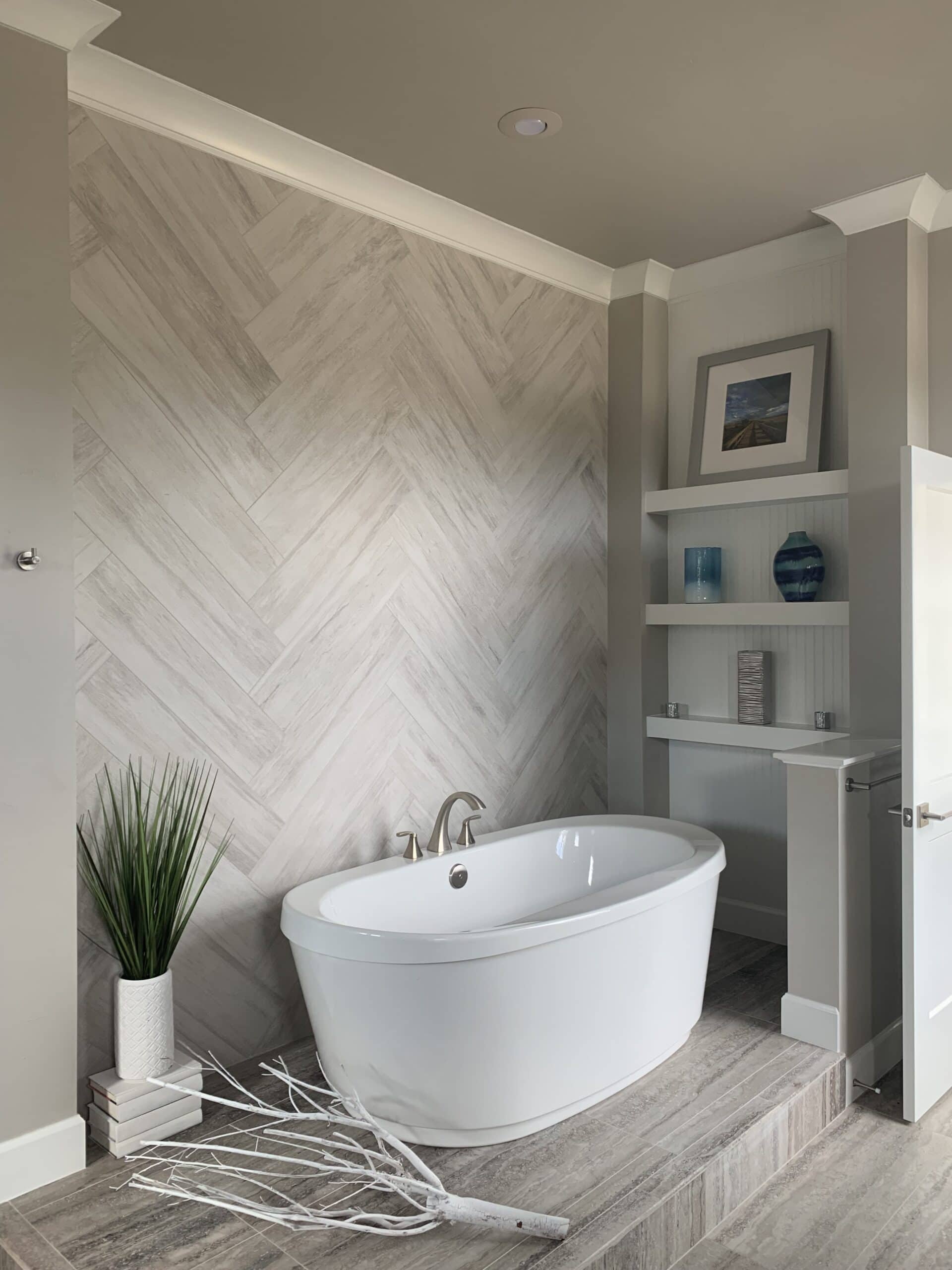 Painted bathroom