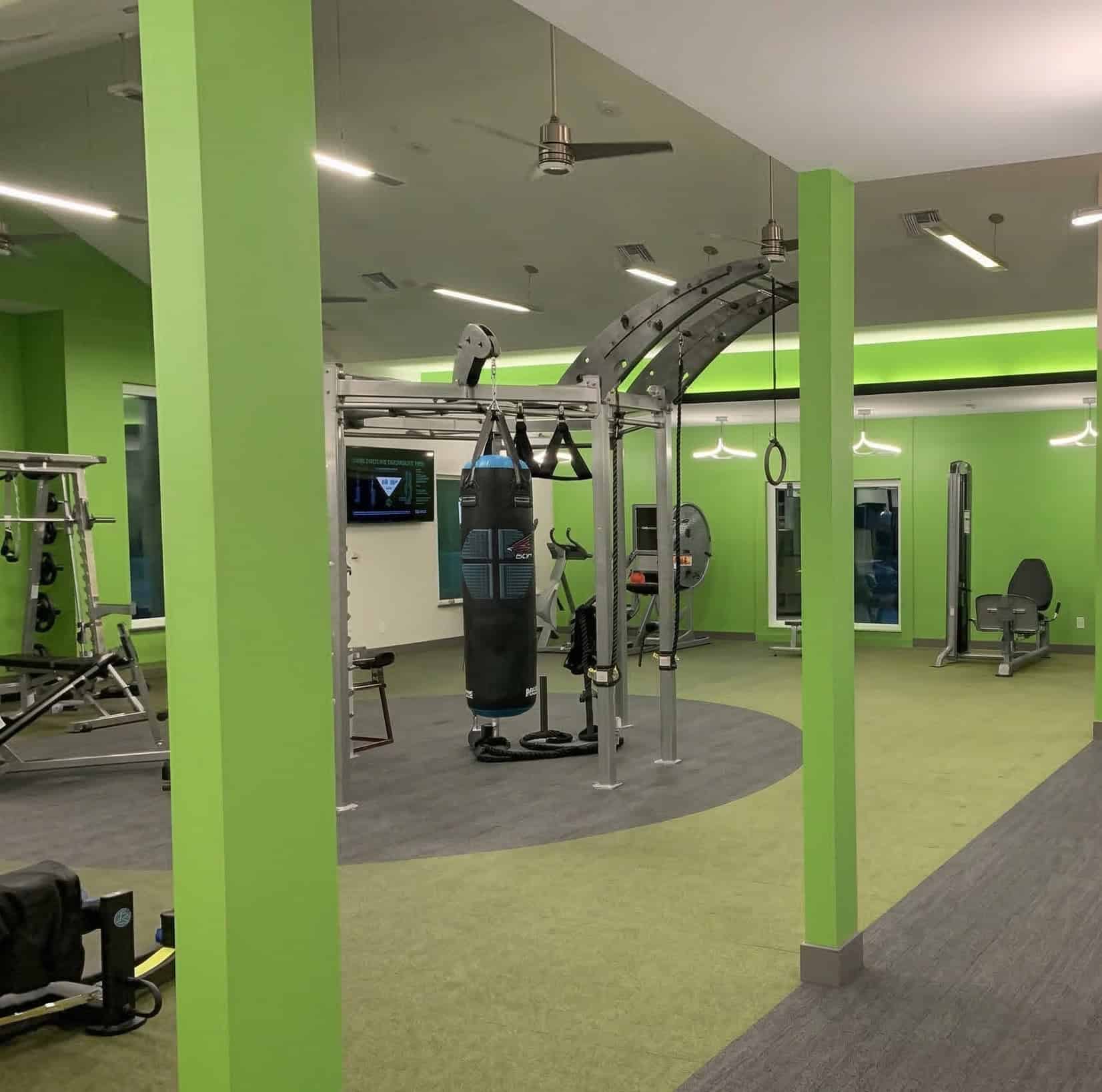 Commercial gym interior painted by Carter's